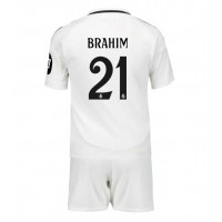 Camisa de time de futebol Real Madrid Brahim Diaz #21 Replicas 1º Equipamento Infantil 2024-25 Manga Curta (+ Calças curtas)